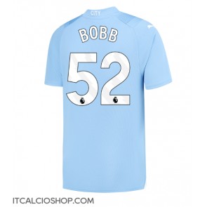 Manchester City Oscar Bobb #52 Prima Maglia 2023-24 Manica Corta